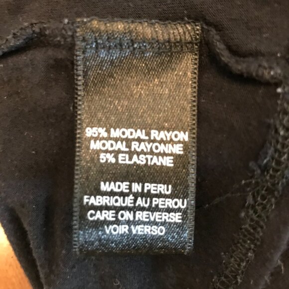 T Tahari Black Cap Sleeve Ruffle Neck Top - Picture 8 of 9